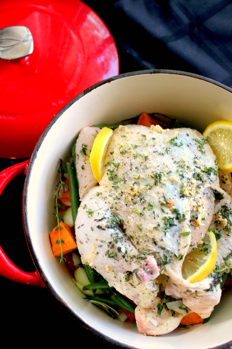 Lemon Herb Dutch Oven Roasted Chicken - Recipes